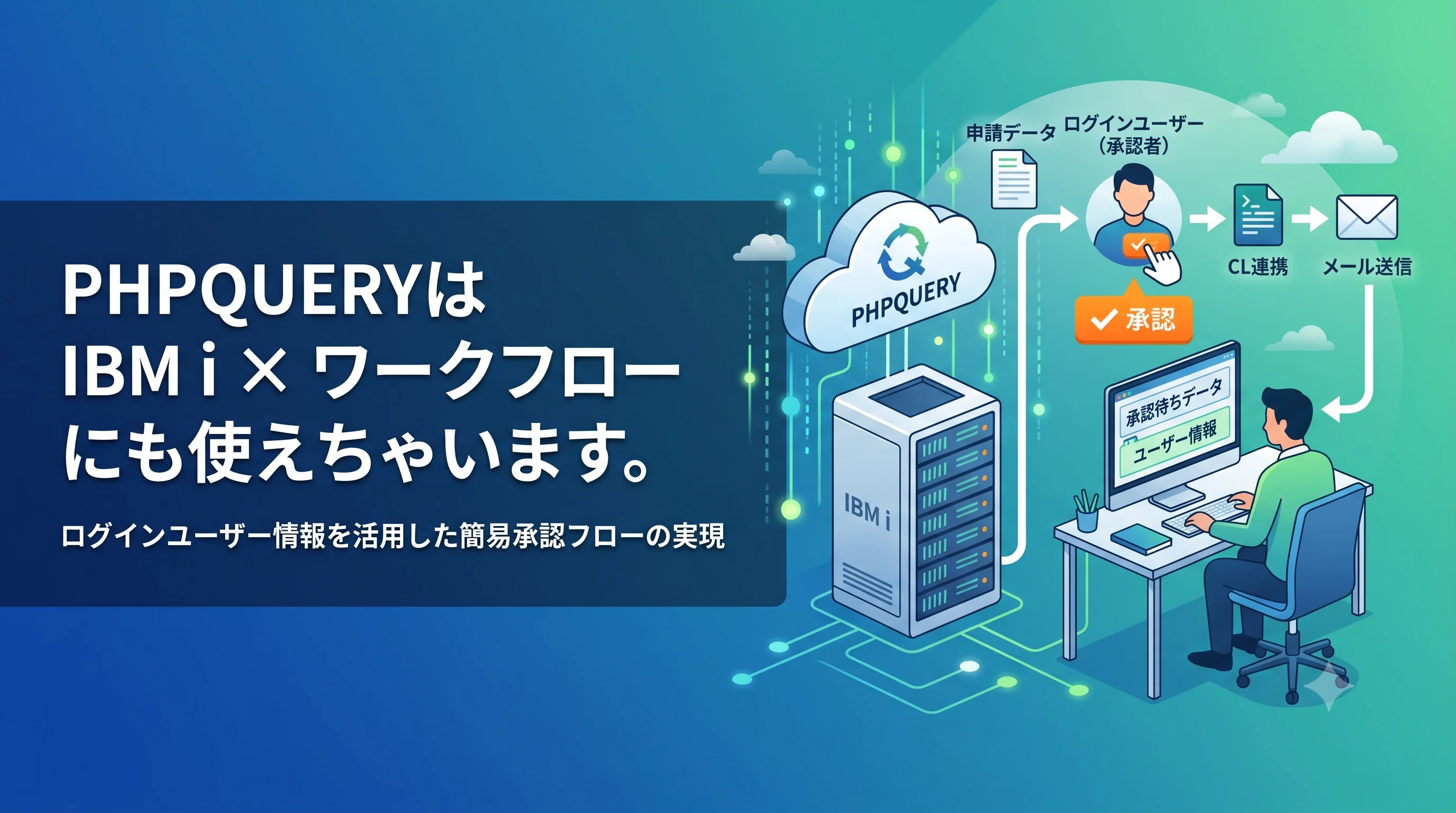 PHPQUERYはIBM i × ワークフローにも使えちゃいます。